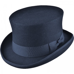 Boys Navy Premium Wool Classic Top Hat